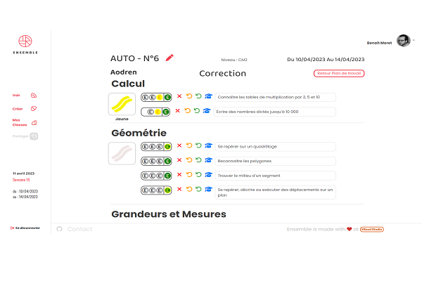 Ensemble évaluation